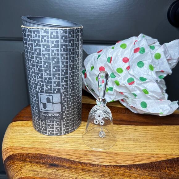 Swarovski Crystal Small Dinner Bell 7467NR039000 Wedding Flowers Collectible Box - Picture 2 of 9